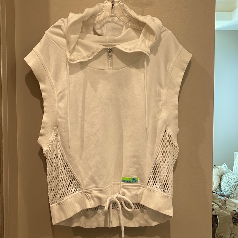 Stella Sport white workout jacket with sexy mash back